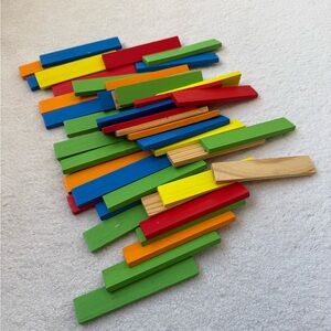 Coloured Wooden Building Blocks